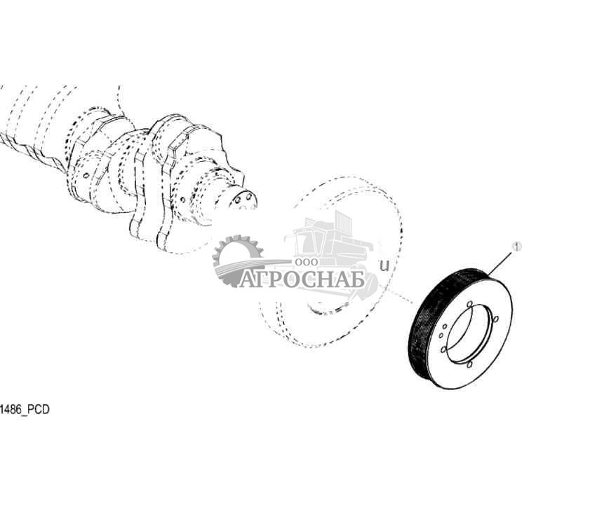 1341 Crankshaft Pulley 
